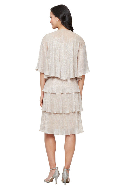 SL Fashions 9155215 Short Mother of the Bride Jacket Dress