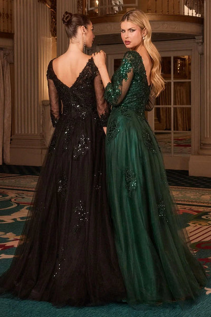FRANCESCA GOWN - BALL GOWN WITH SLEEVES