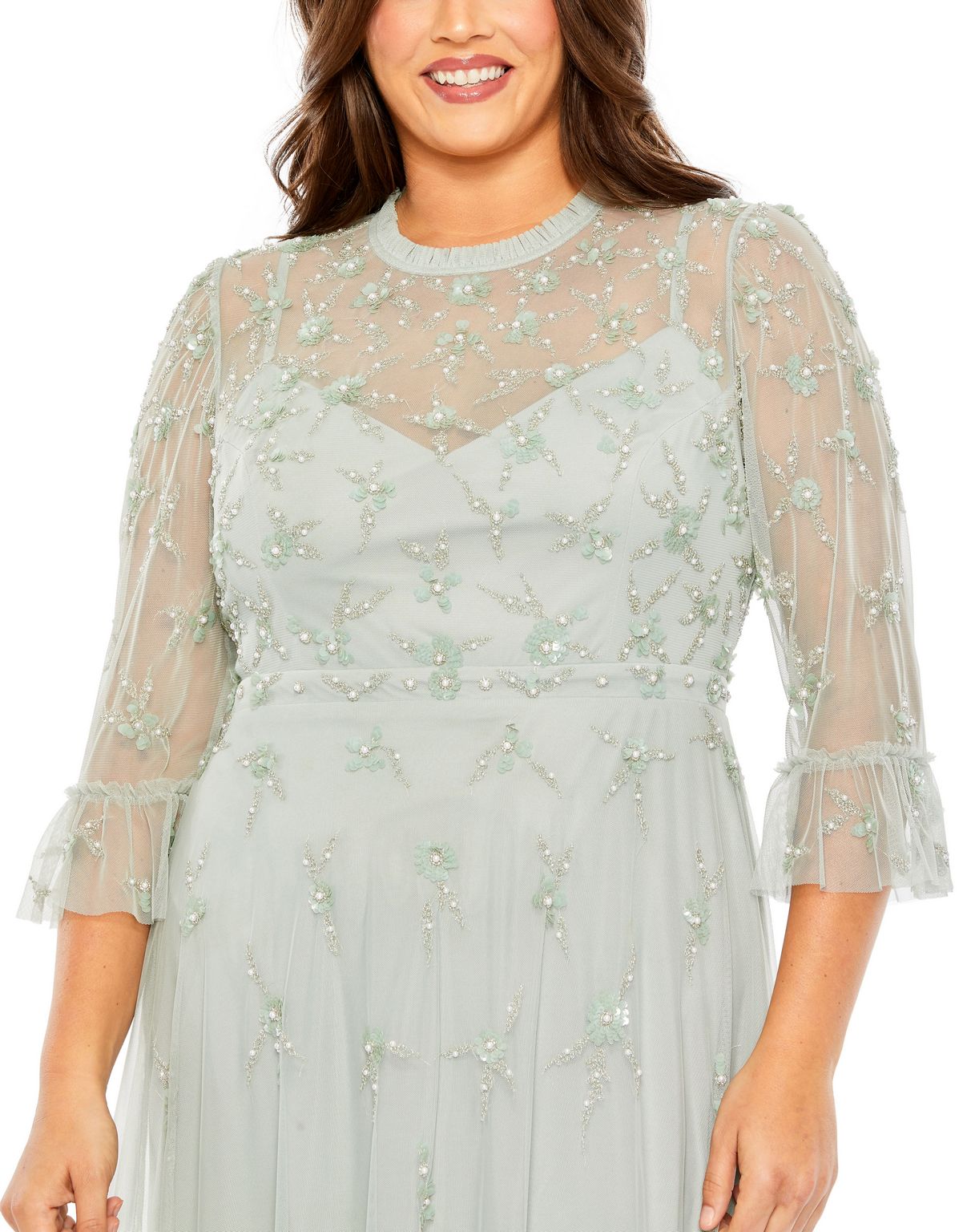 Plus Size Formal Tea Length Dress Tea Length Plus Size Mac Duggal 9263