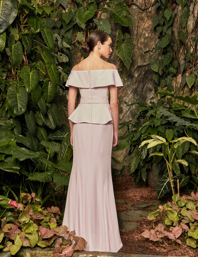 Alexander by Daymor 950 Formal Long Belted Peplum Evening Dress