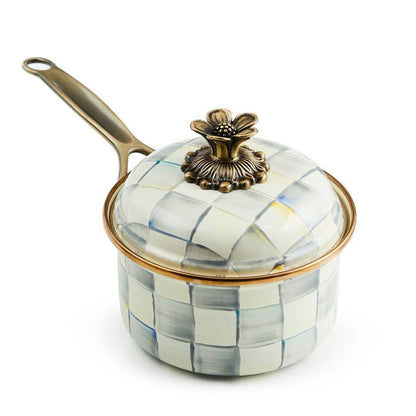 Sterling Check Enamel 1 Qt. Saucepan