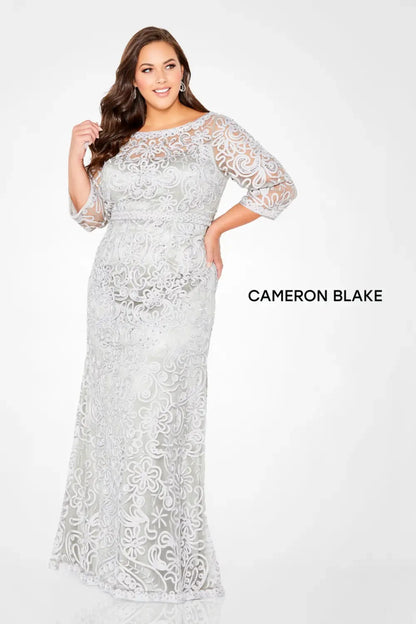 Cameron Blake 115604SL Long Formal Mother of the Bride Beaded Dress