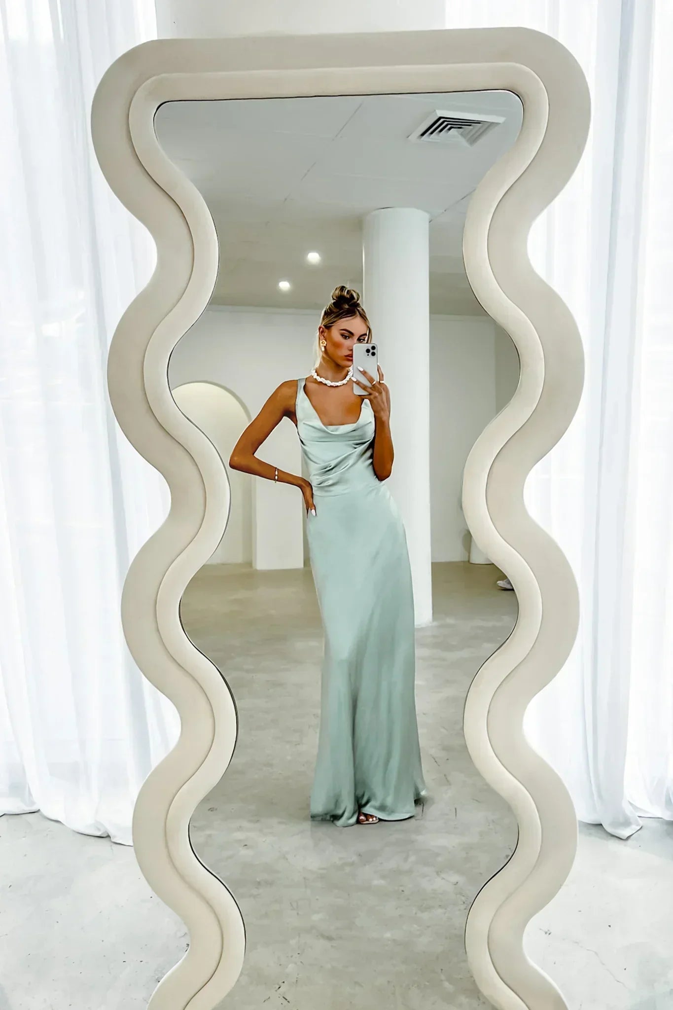 Sitara Tied Back Maxi Dress Sage