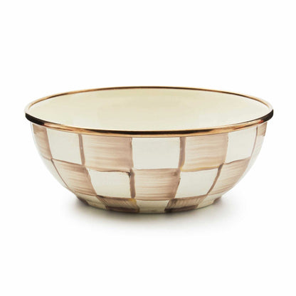 Mocha Check Everyday Bowl