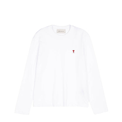 AMI Paris	Red Ami De Coeur Long Sleeve T-Shirt