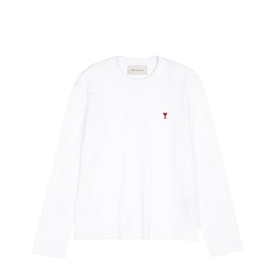 AMI Paris	Red Ami De Coeur Long Sleeve T-Shirt