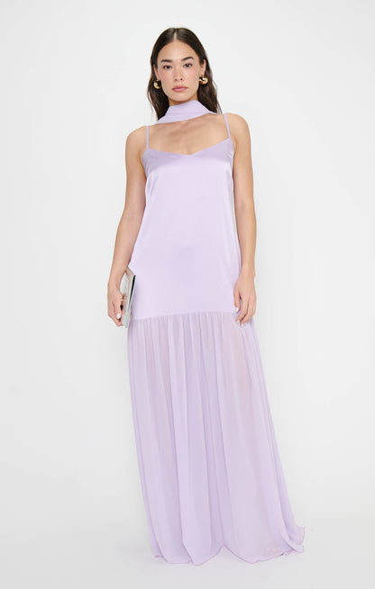 Dalia Maxi Dress ~ Lavender Luxe Satin