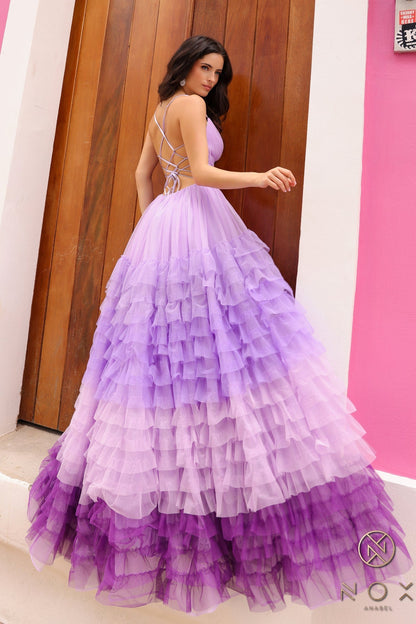 Nox Anabel C1420 Long Prom Ombre Dress