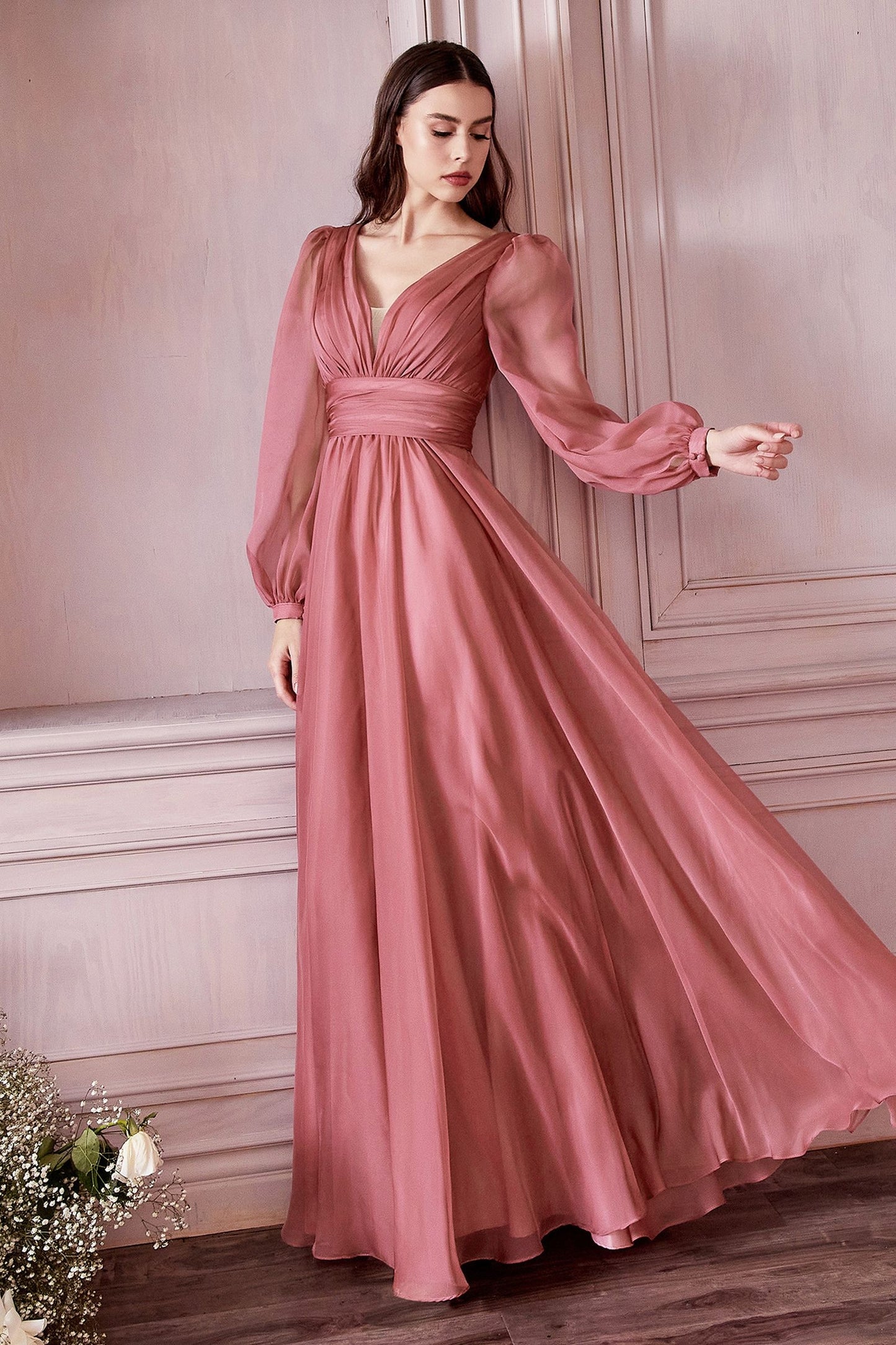LaDivine CD0192 Long Sleeve Evening Formal Dress