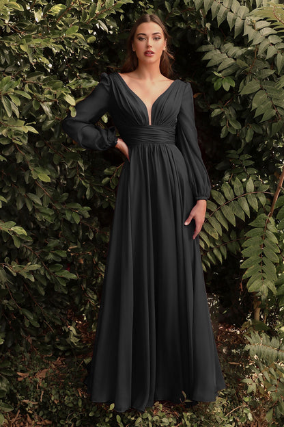 LaDivine CD0192 Long Sleeve Evening Formal Dress