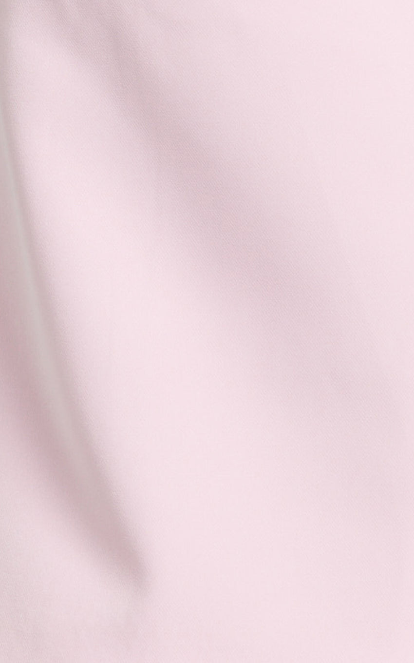 Claire Mini Dress - Tipped Shoulder Tulip Skirt Dress in Pink