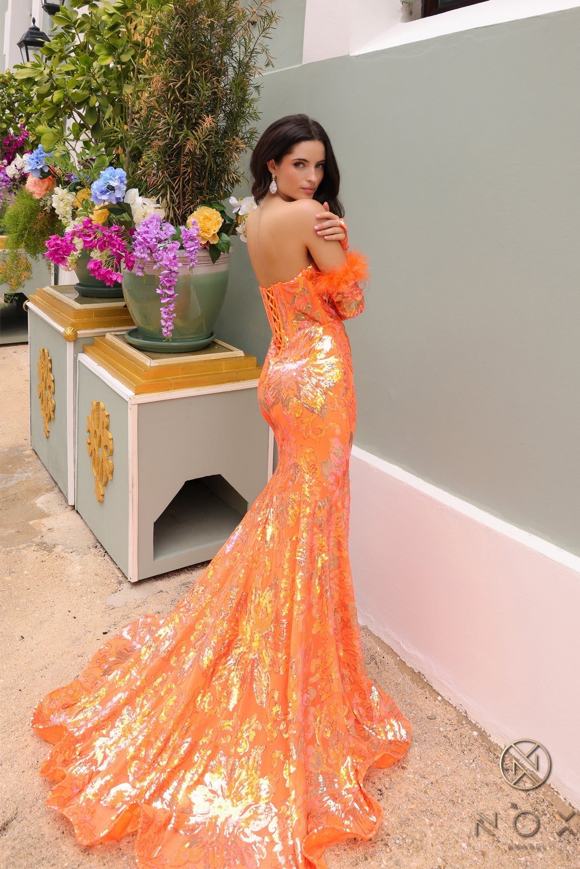 Nox Anabel D1269 Sequin Long Prom Mermaid Gown