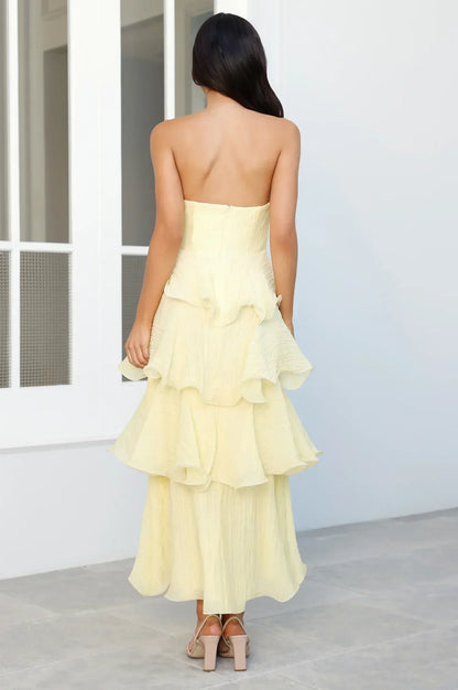 Wedding Adventure Strapless Maxi Dress