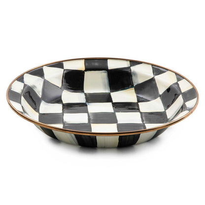 Courtly Check Enamel Pie Plate