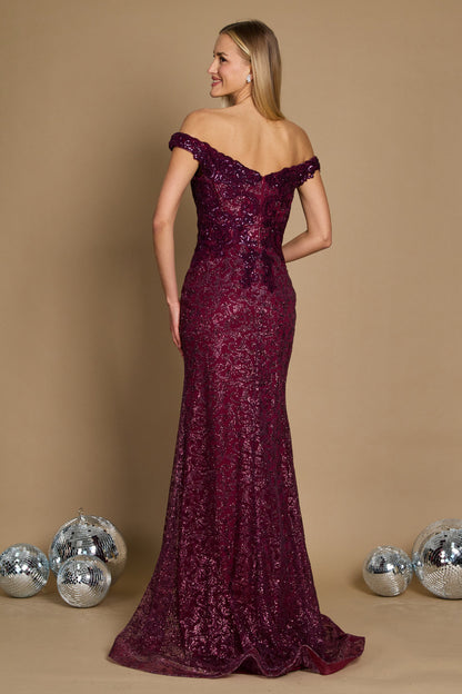 Off Shoulder Formal Mermaid Fitted Evening Dress
