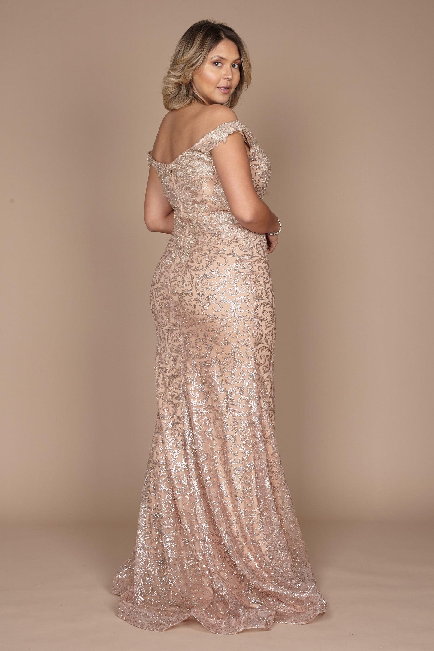 Off Shoulder Formal Mermaid Fitted Evening Dress