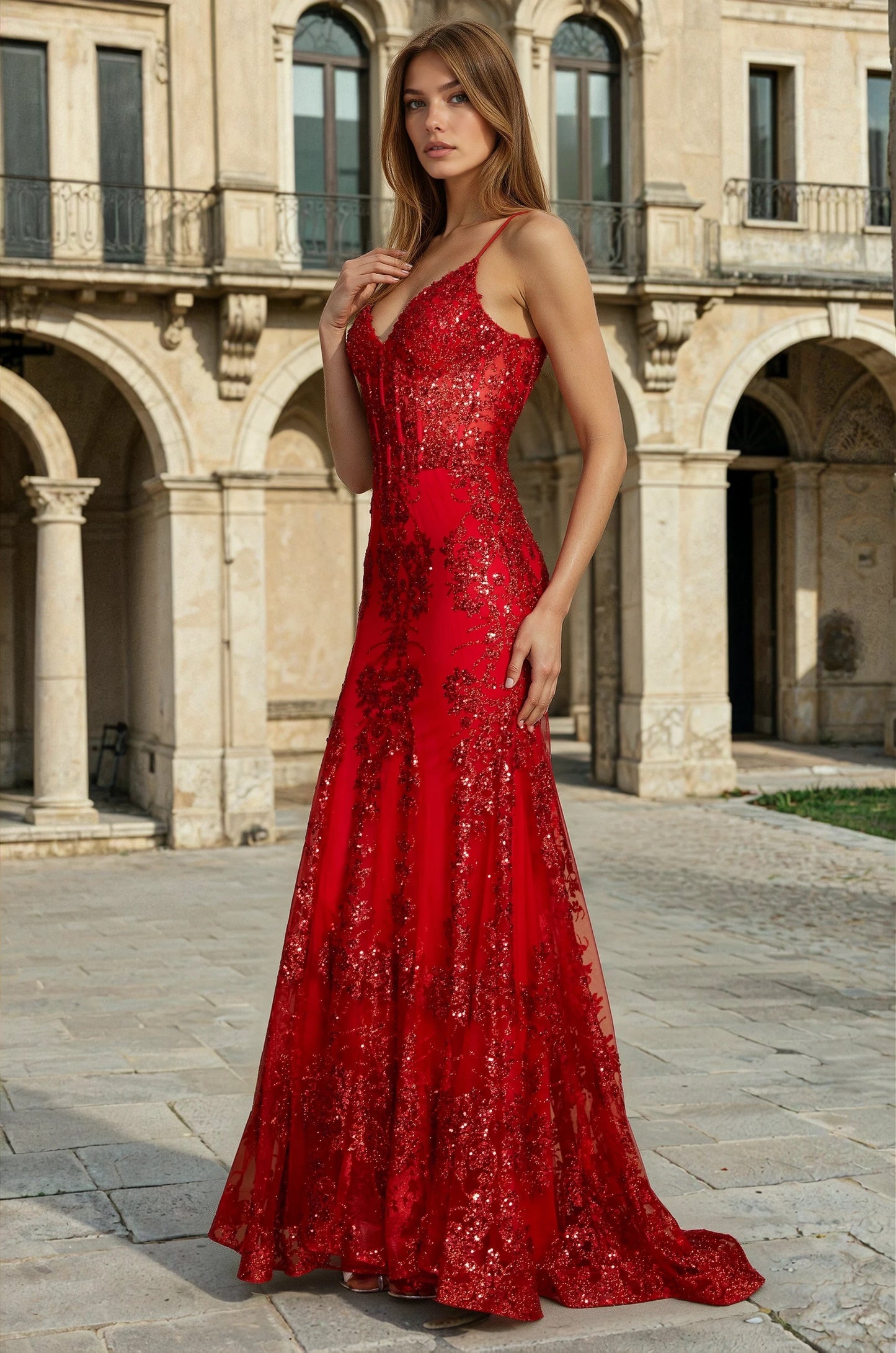 Fitted Corset Long Formal Prom Dress For Formal Event