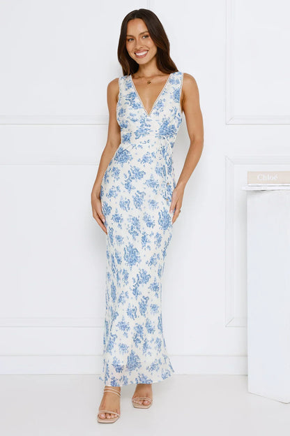 Soft Florals Maxi Dress