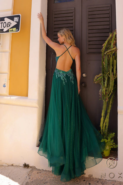 Nox Anabel G1405 Sequin Prom Glitter Formal Long Dress