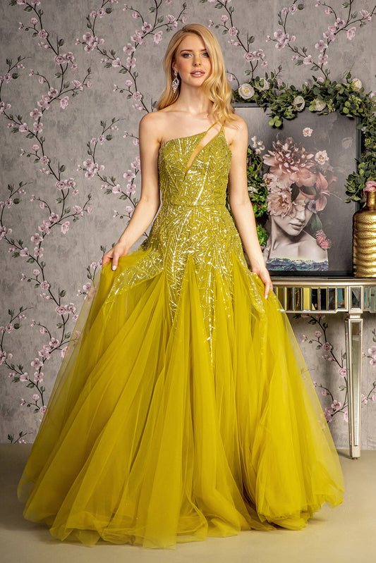 Long Formal Sequin A Line Prom Dress