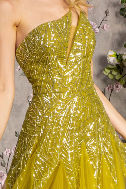 Long Formal Sequin A Line Prom Dress