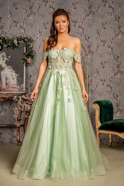 Long Formal A Line Prom Dress