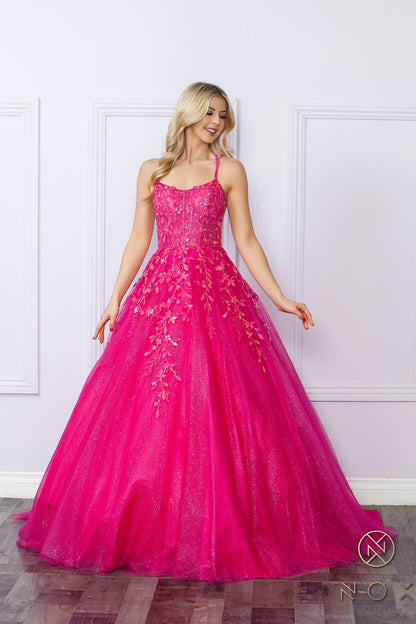 Nox Anabel H1271 Prom Glitter Formal Sequin Long Dress