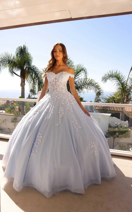 Nox Anabel H1352 Long Formal Glitter Prom Ball Gown