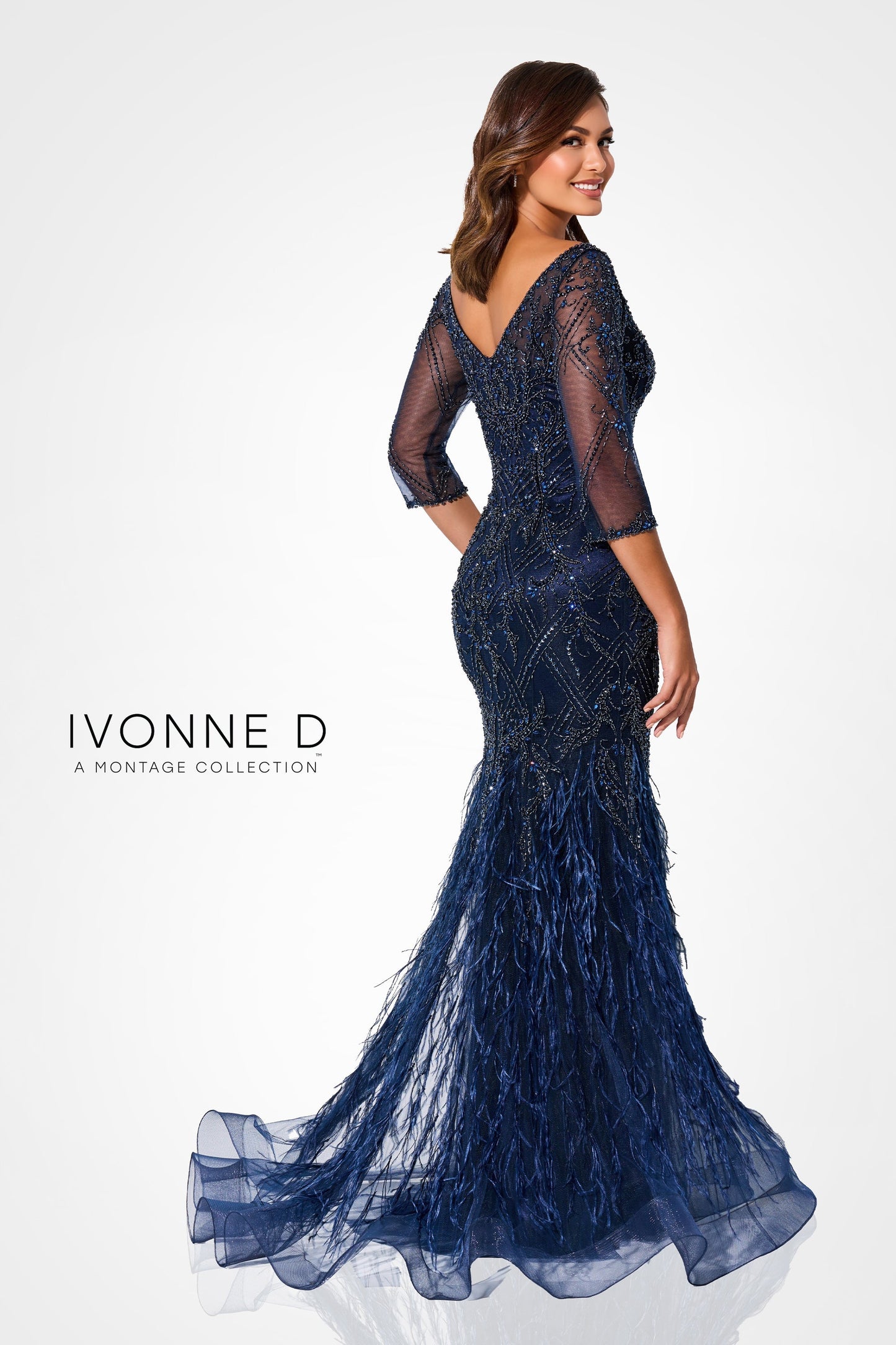 Ivonne D ID318 Long Formal Mother of the Bride Mermaid Dress