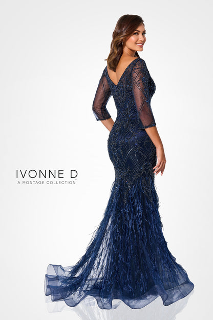 Ivonne D ID318 Long Formal Mother of the Bride Mermaid Dress
