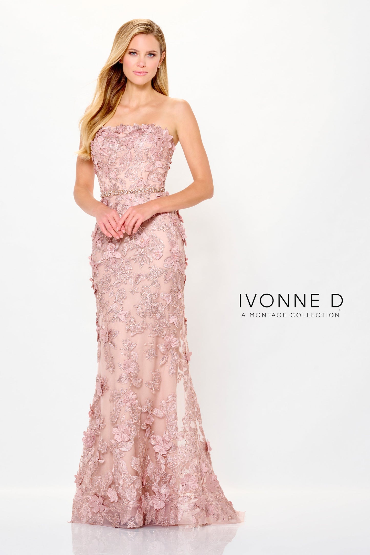 Ivonne D ID6205 Beaded Long Mermaid Formal Evening Dress