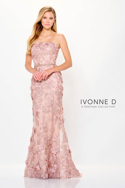 Ivonne D ID6205 Beaded Long Mermaid Formal Evening Dress