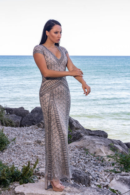 Lara Dresses 29746 Beaded Long Formal Mother of the Bride Dress