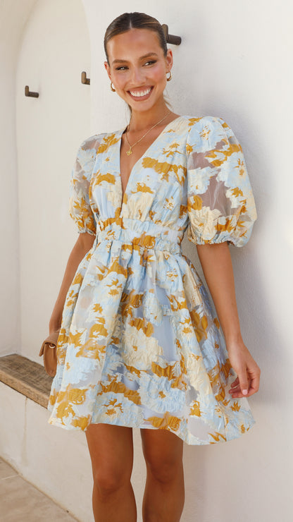 Abel Mini Dress - Blue