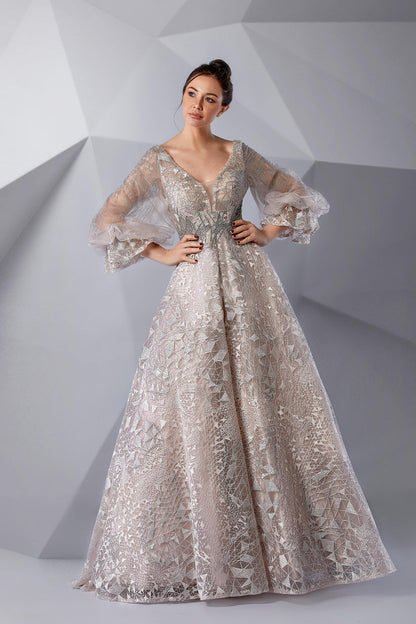 Modessa Couture M20237 Long A Line Formal Evening Dress