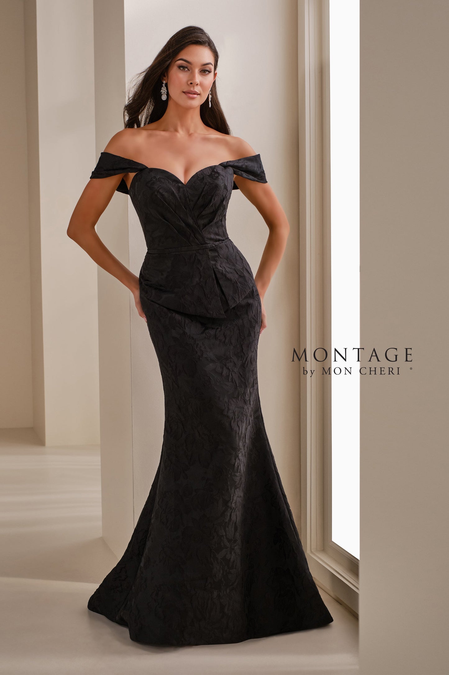 Montage M3106BRCD Mermaid Long Formal Floral Evening Gown