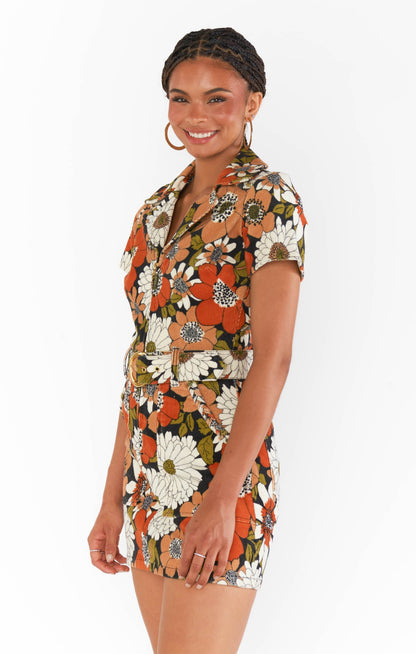 Outlaw Dress ~ Hutton Floral Corduroy
