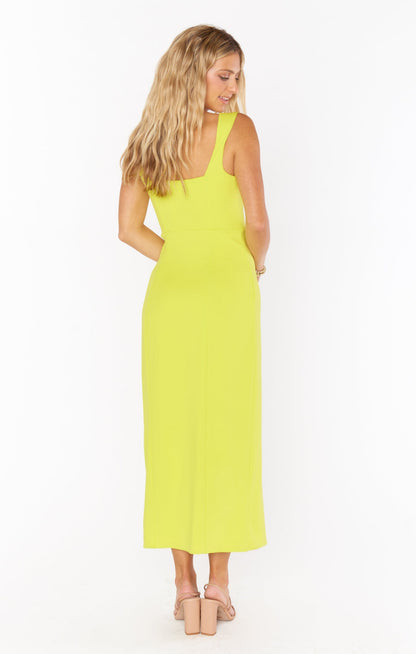 Eden Midi Dress ~ Citrine Stretch
