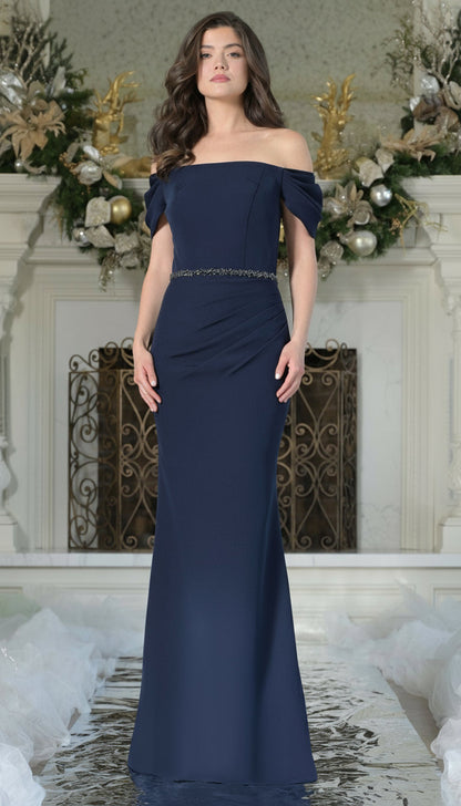 Marsoni MV1352 Fitted Long Formal Beaded Dress