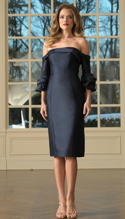Marsoni MV1370 Short Fitted Knee Length Cocktail Dress
