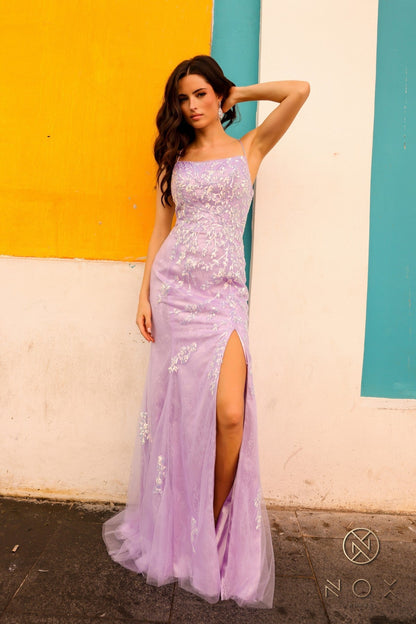 Nox Anabel P1401 Fitted Long Prom Dress