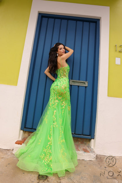 Nox Anabel Q1390 Sequins Mermaid Long Prom Gown