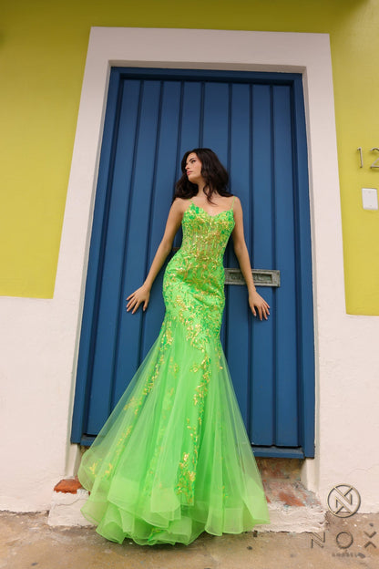 Nox Anabel Q1390 Sequins Mermaid Long Prom Gown