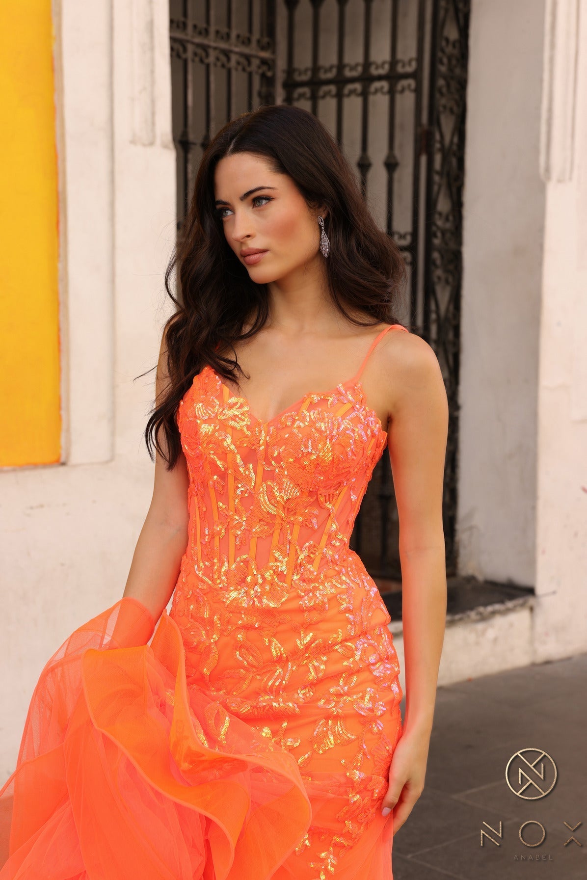 Nox Anabel Q1390 Sequins Mermaid Long Prom Gown
