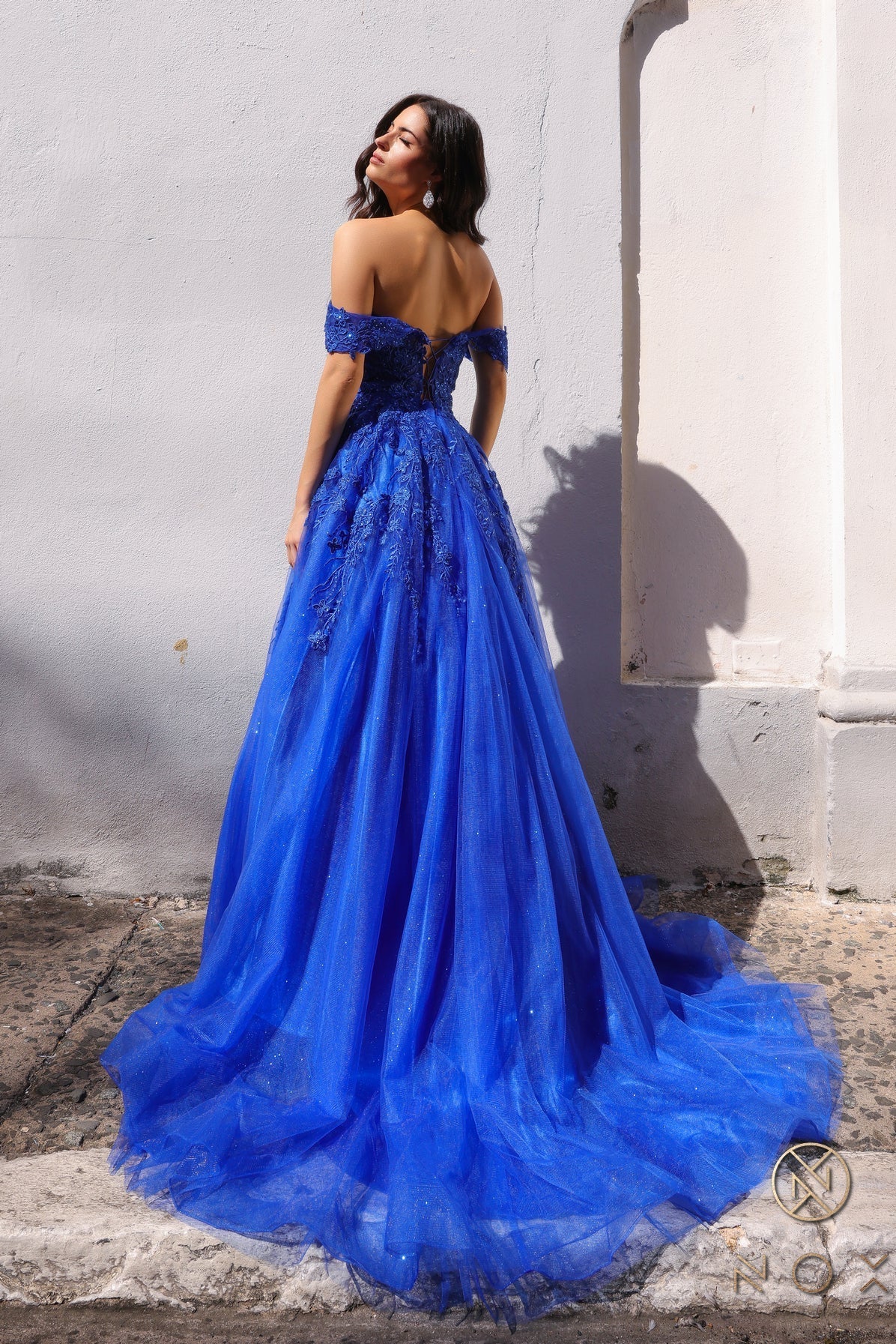 Nox Anabel R1303P Long Fitted A Line Petite Prom Gown