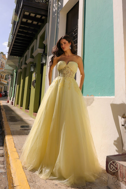 Nox Anabel T1326 Long Formal A Line Prom Dress