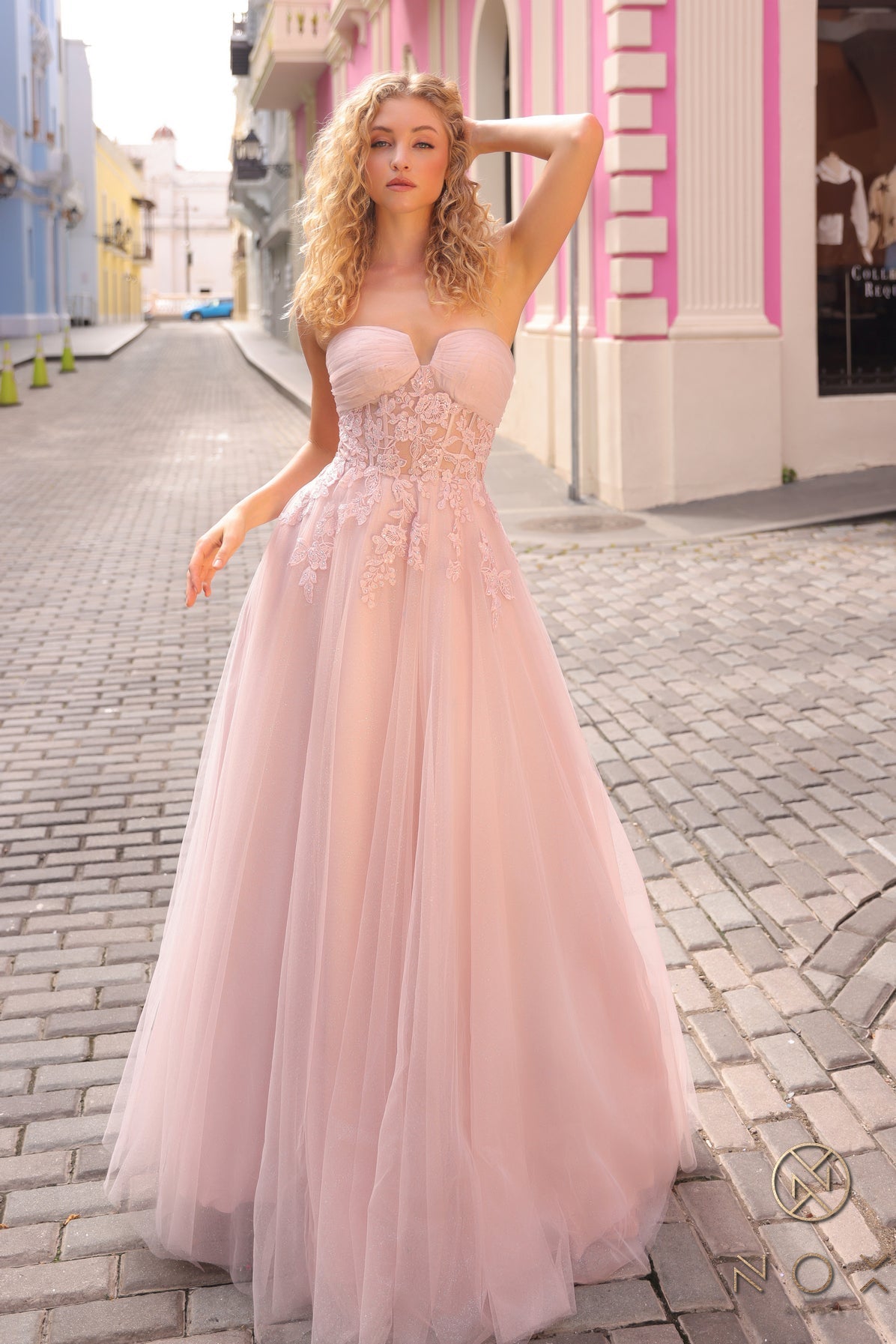 Nox Anabel T1326 Long Formal A Line Prom Dress
