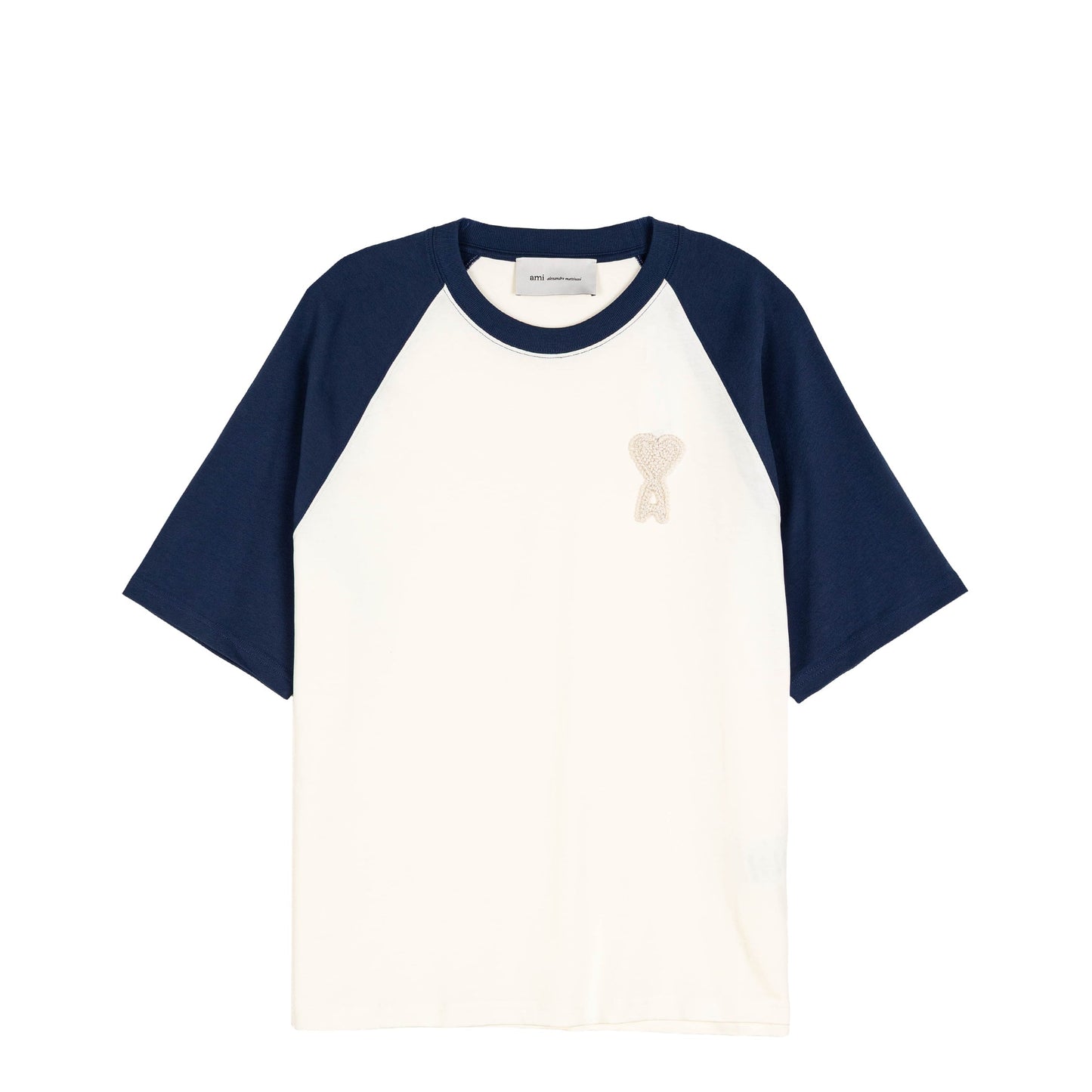AMI Paris	Ami De Coeur Knitted Patch T-Shirt
