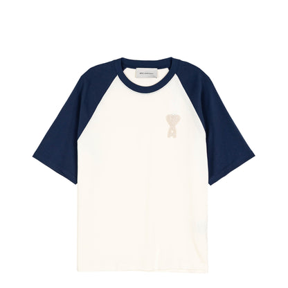 AMI Paris	Ami De Coeur Knitted Patch T-Shirt