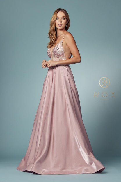 A-Line Sexy Long Prom Dress